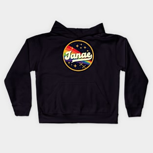 Janae // Rainbow In Space Vintage Style Kids Hoodie